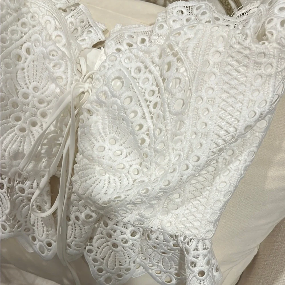 Bardot white lace off the shoulder top - Picture 4 of 7